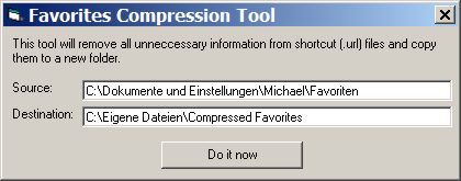 Favoriten-Komprimierung